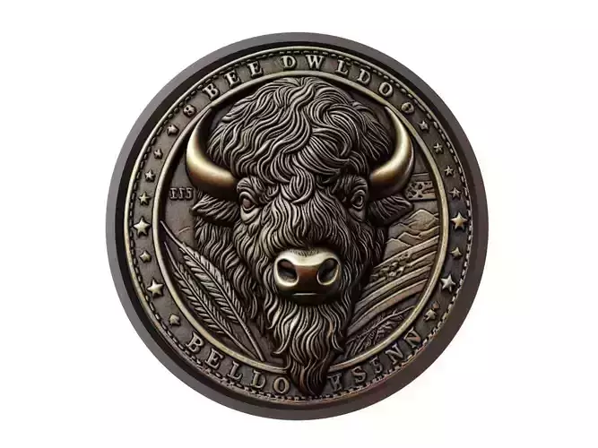 Buffalo Animal Medallion