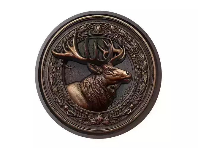 Elk Animal Medallion