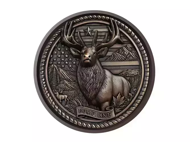Elk Animal Medallion