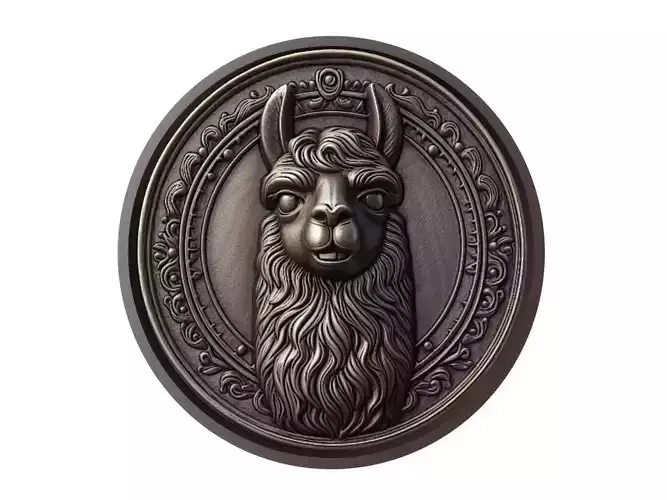 Llama Animal Medallion