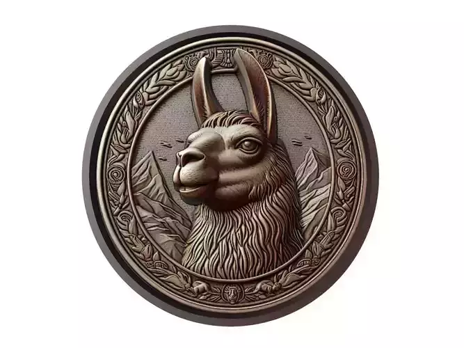 Llama Animal Medallion