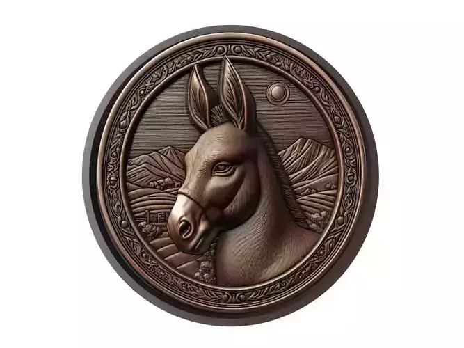 Donkey Animal Medallion