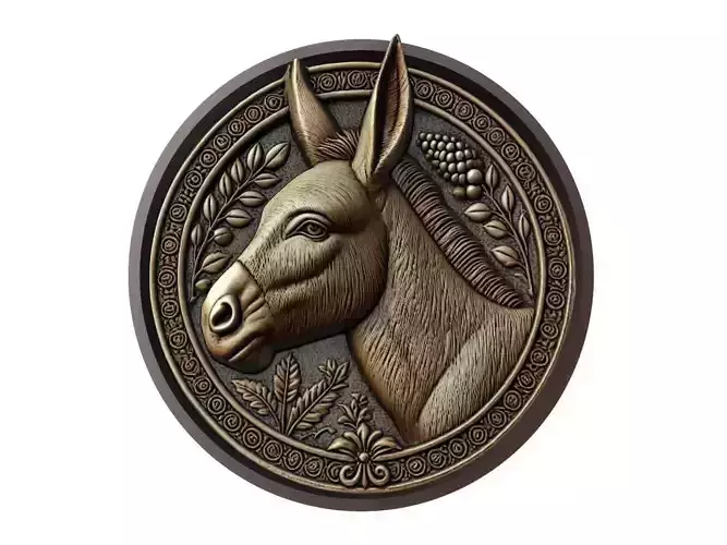 Donkey Animal Medallion