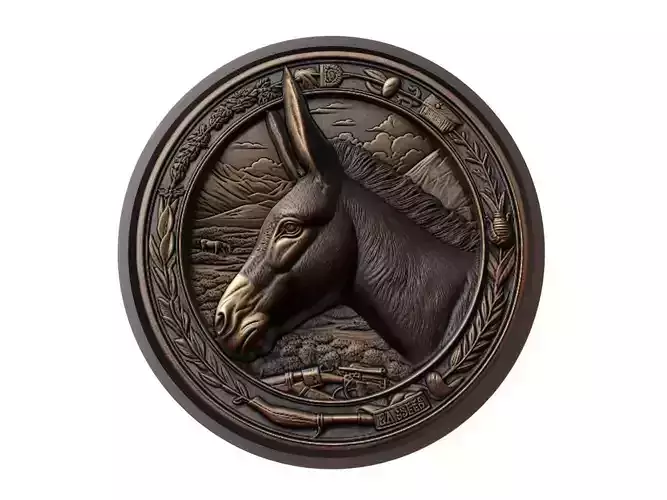 Mule Animal Medallion