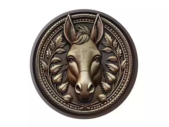 Mule Animal Medallion