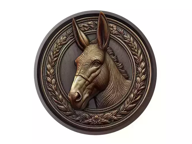 Mule Animal Medallion