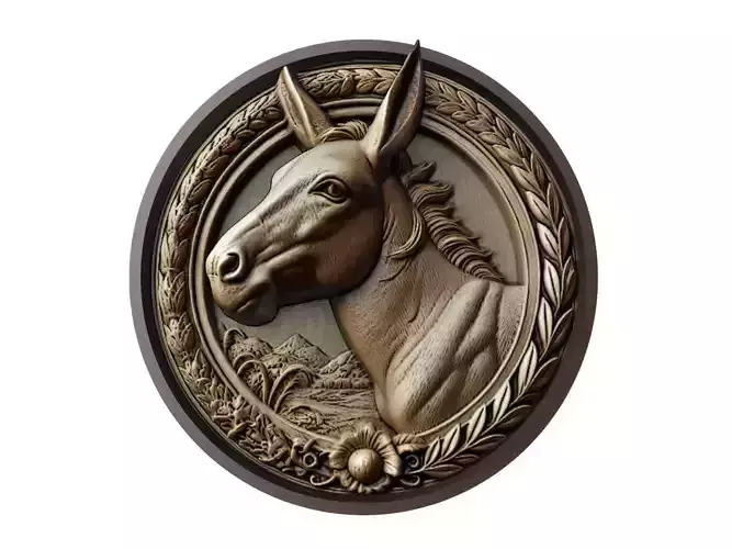 Mule Animal Medallion