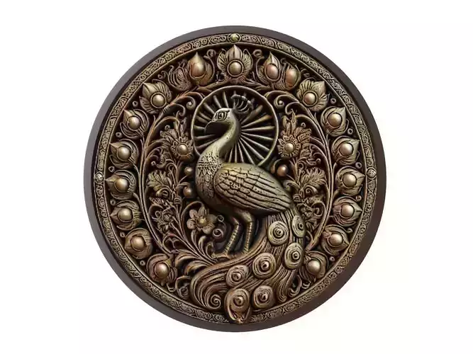 Peacock Animal Medallion
