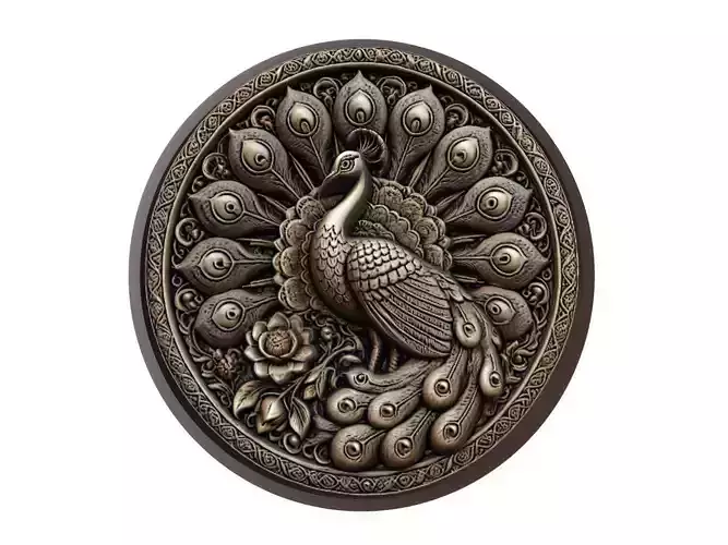 Peacock Animal Medallion