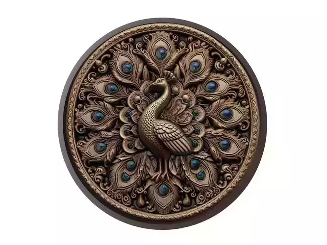 Peacock Animal Medallion