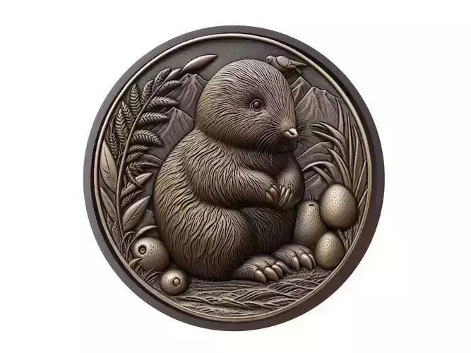 Kiwi Animal Medallion