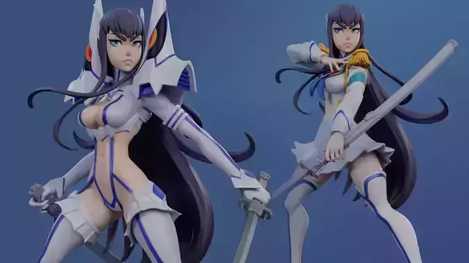 Satsuki Kiryuin Multi Version STL SFW NSFW 3D print model