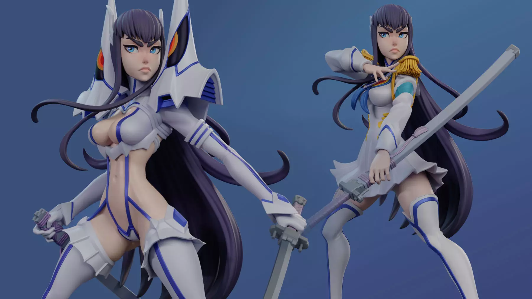 Satsuki Kiryuin Multi Version STL SFW NSFW 3D print model_0