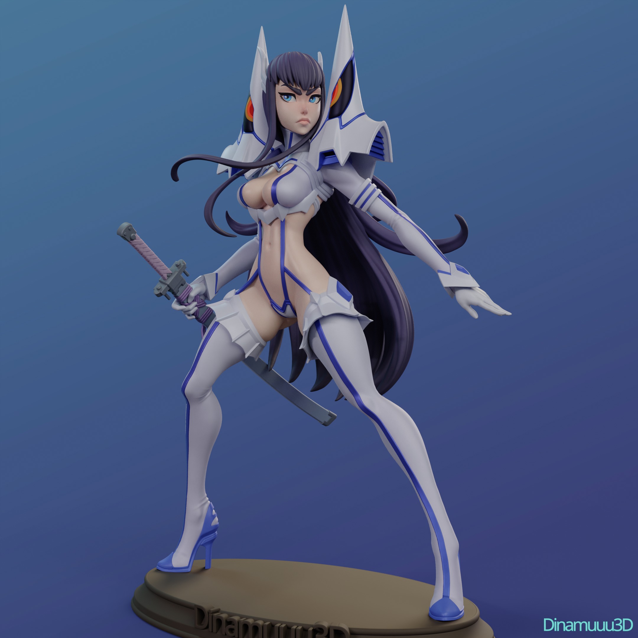 Satsuki Kiryuin Multi Version STL SFW NSFW 3D print model_9