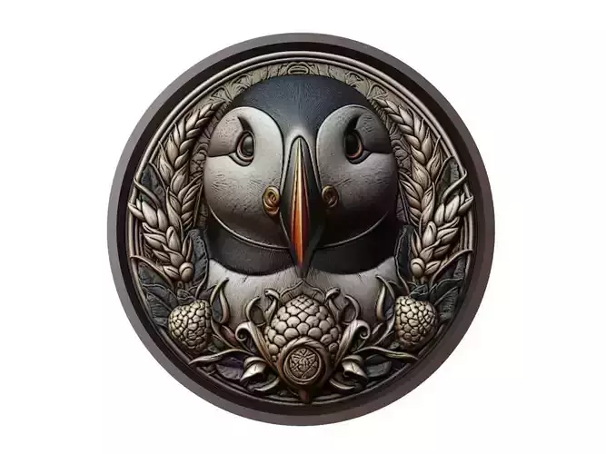 Puffin Animal Medallion