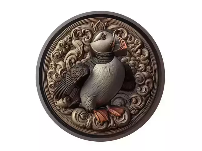 Puffin Animal Medallion