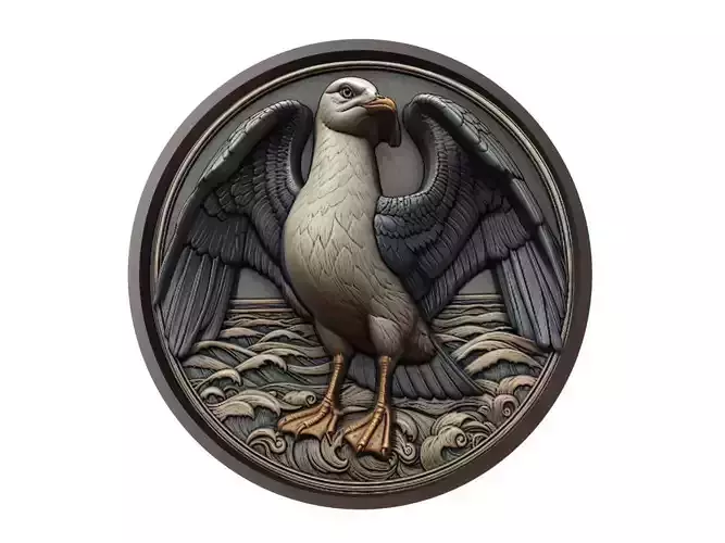 Seagull Animal Medallion
