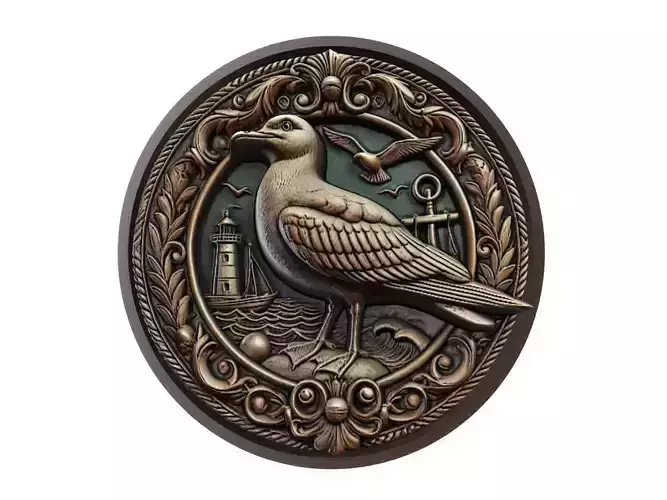 Seagull Animal Medallion
