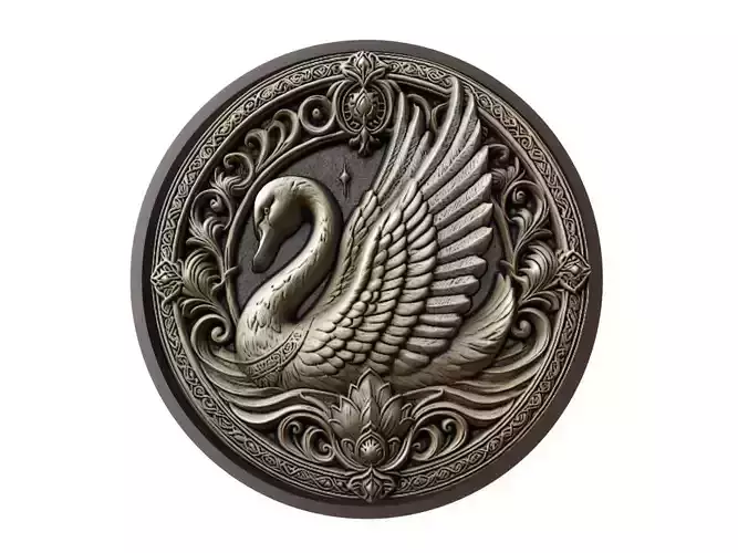 Swan Animal Medallion