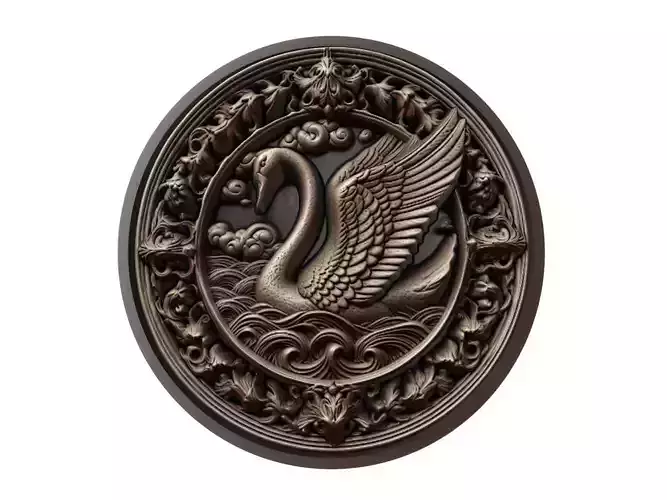Swan Animal Medallion