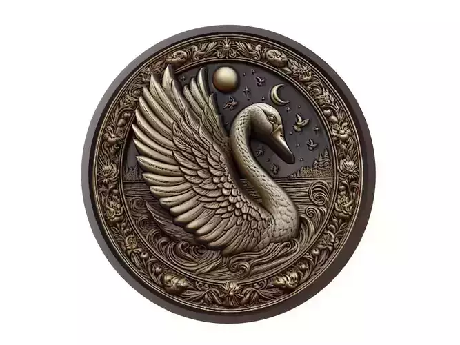 Swan Animal Medallion