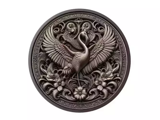 Flamingo Animal Medallion