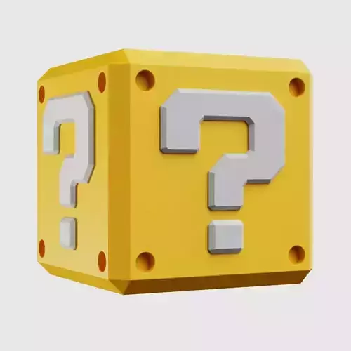 Mario Question Mark Block Cube
