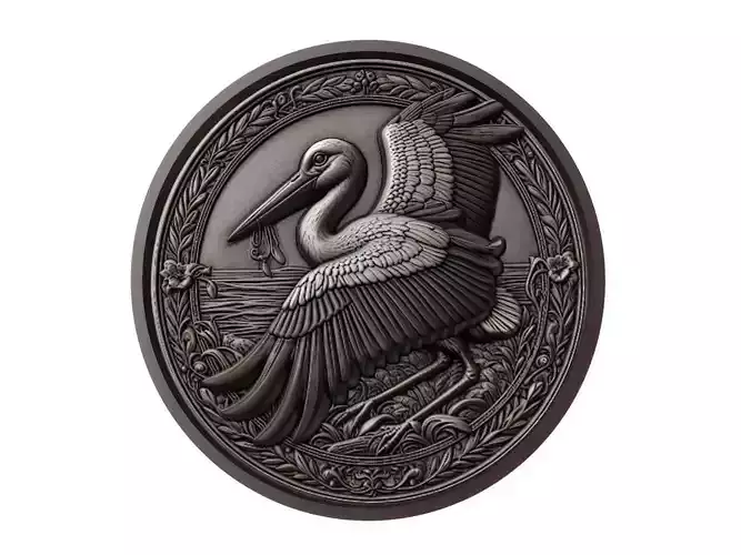 Stork Animal Medallion