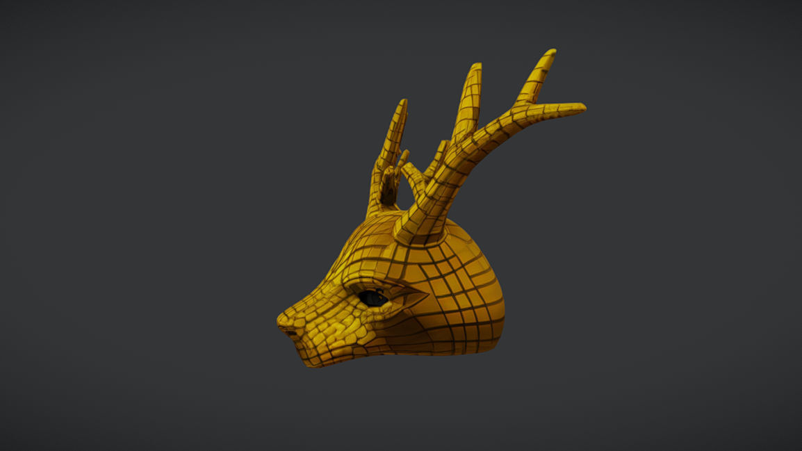 Deer VIP Mask - Squid Game - Low-poly 3D model_1