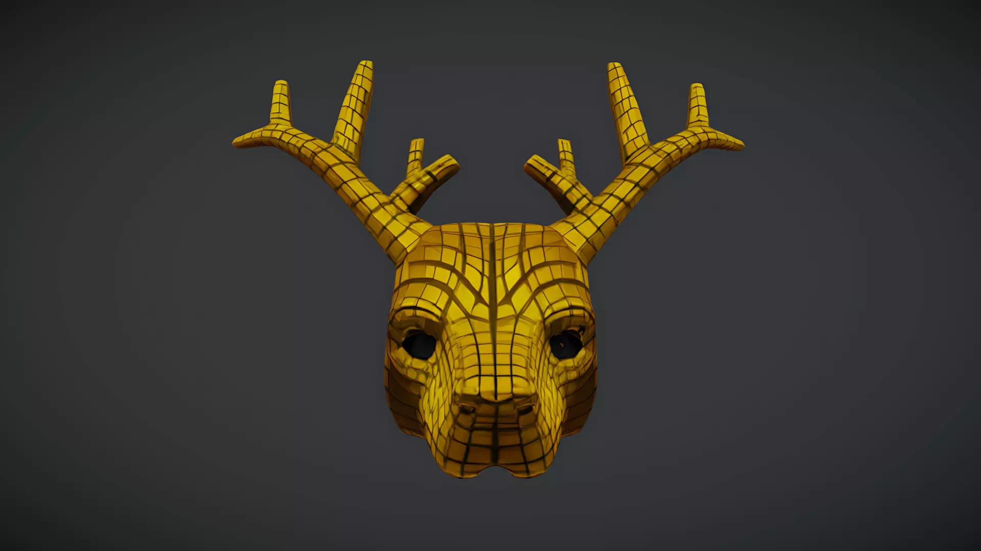 Deer VIP Mask - Squid Game - Low-poly 3D model_0