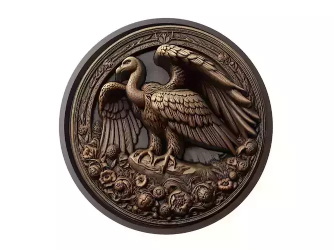 Vulture Animal Medallion
