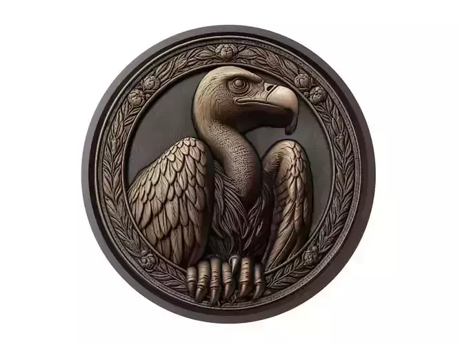 Vulture Animal Medallion
