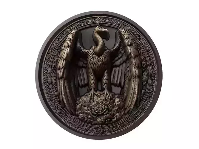 Vulture Animal Medallion