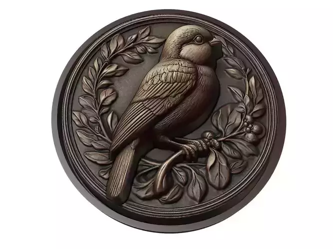 Sparrow Animal Medallion