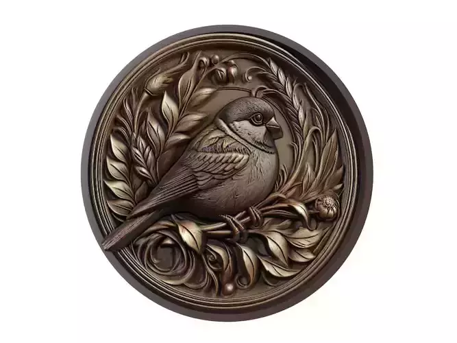Sparrow Animal Medallion