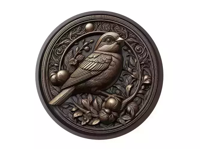 Sparrow Animal Medallion