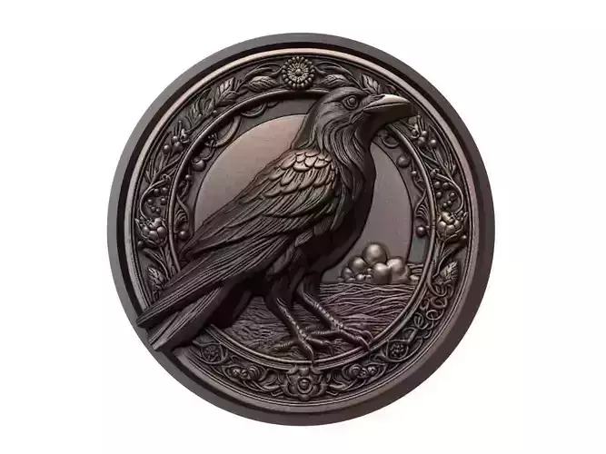 Crow Animal Medallion