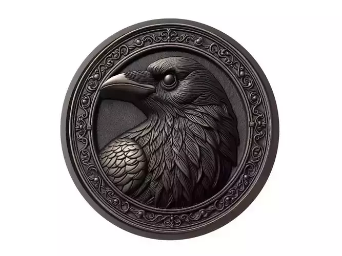 Crow Animal Medallion