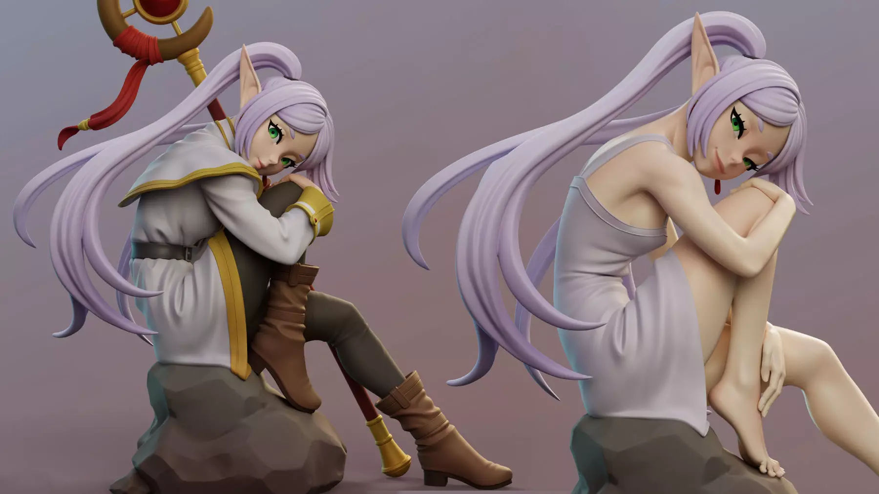 Frieren the Legendary Mage Multi Version STL SFW NSFW 3D print model_0