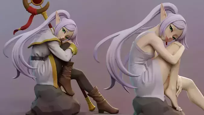 Frieren the Legendary Mage Multi Version STL SFW NSFW 3D print model