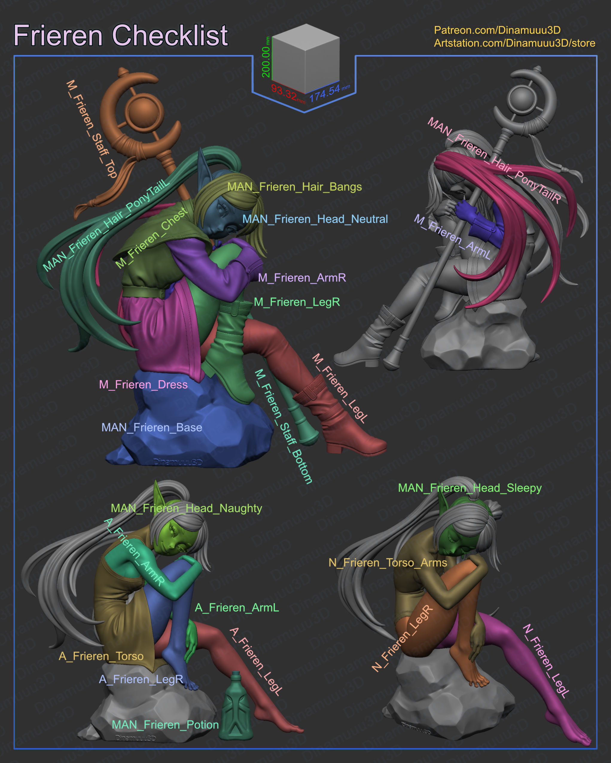 Frieren the Legendary Mage Multi Version STL SFW NSFW 3D print model_10