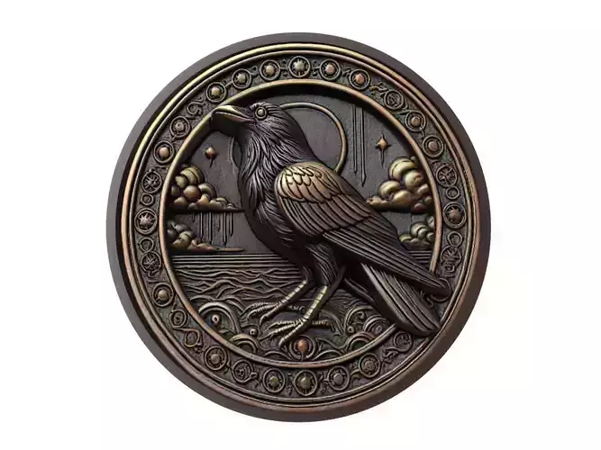 Crow Animal Medallion