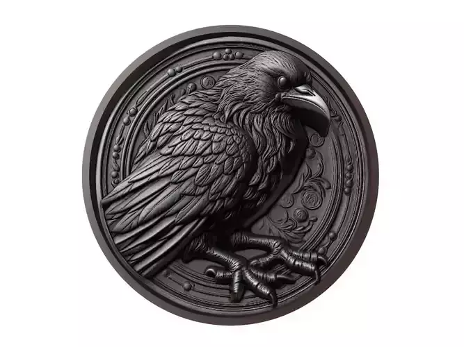 Crow Animal Medallion