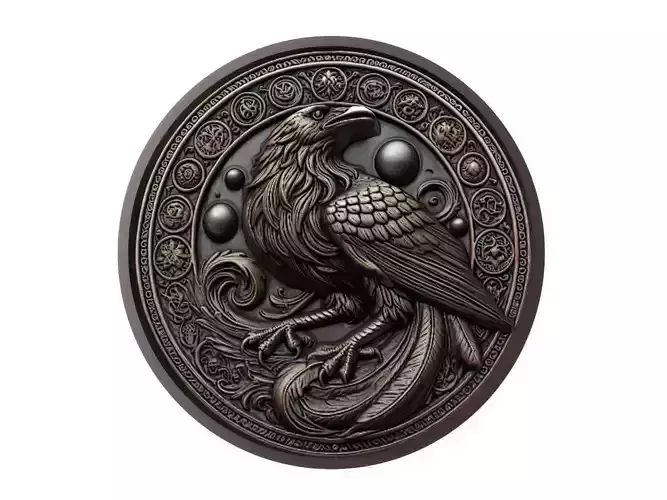 Raven Animal Medallion