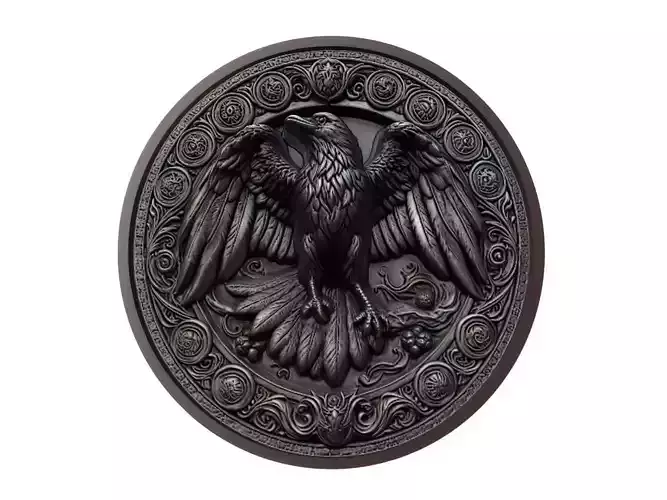 Raven Animal Medallion