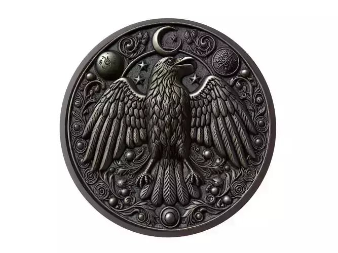Raven Animal Medallion