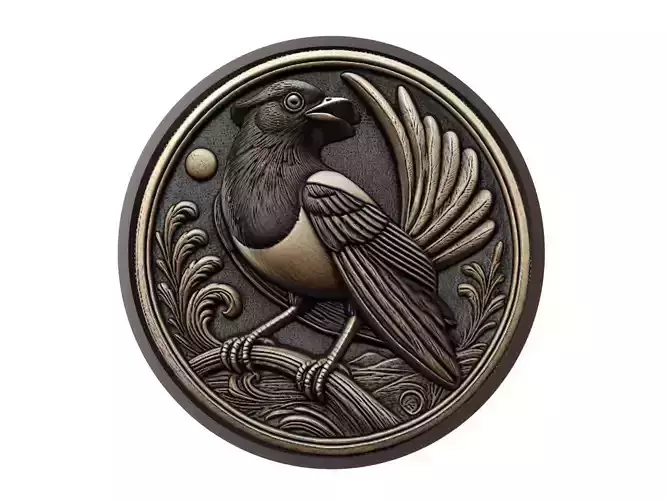 Magpie Animal Medallion