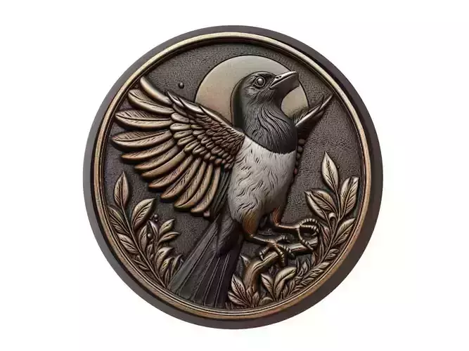 Magpie Animal Medallion
