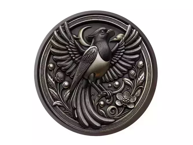 Magpie Animal Medallion