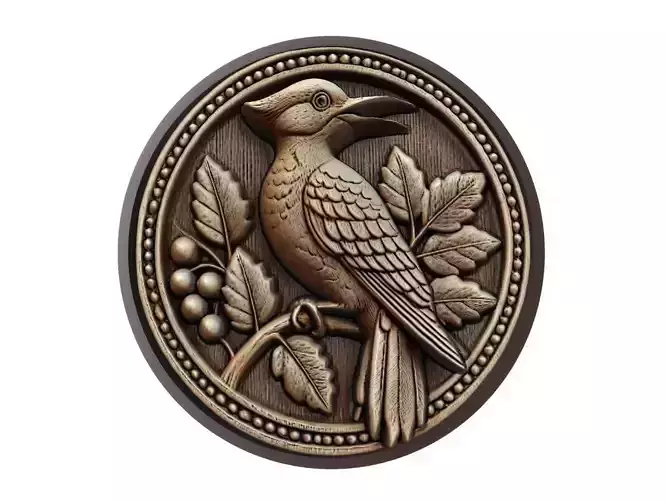Woodpecker Animal Medallion